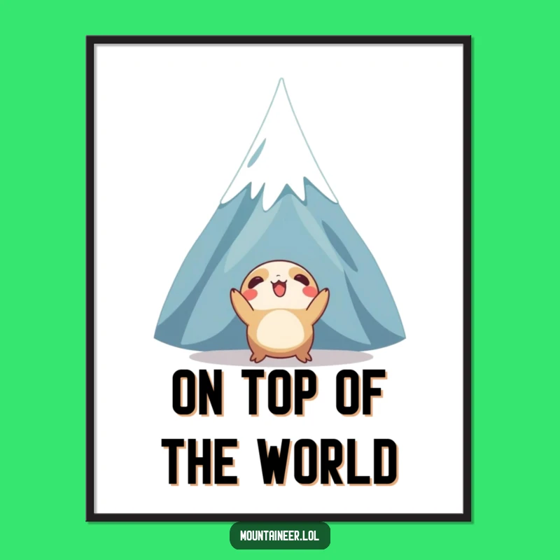 Funny Mountain Creature Digital Print: Instant Inspirational Wall Art