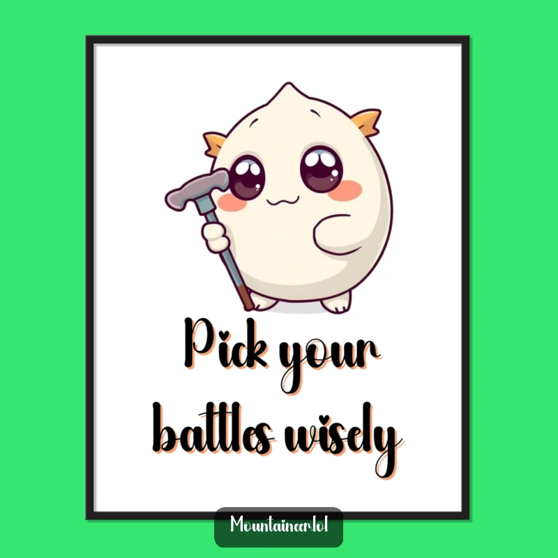 Funny Free Printable Wall Art: Ice Pick Creature, Quirky Downloadable Art