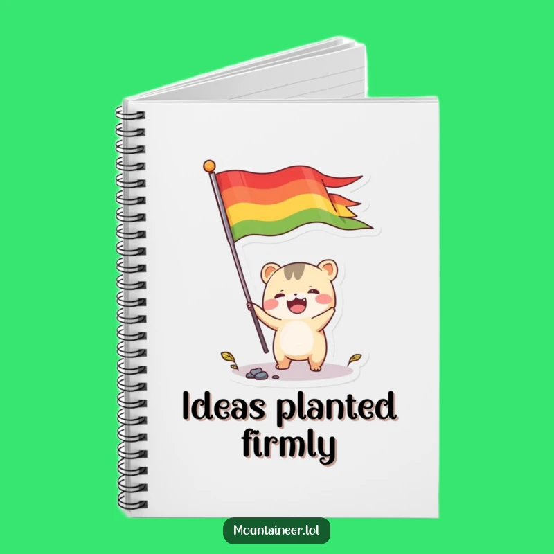 Funny Flag Planting Notebook: Jot Down Triumphs with This Creature