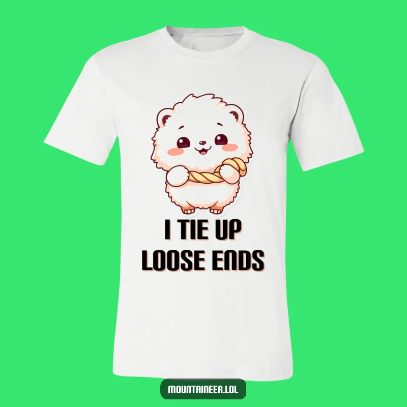 Funny Cheerful Rope Creature T-Shirt: Fluffy Friend Makes a Hilarious Gift